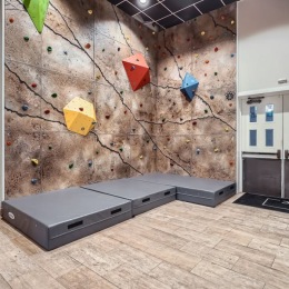 rock climbing wall